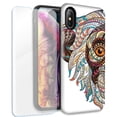 thumbnail image 1 of Mundaze Mosaic Monkey Face Double Layer Case w/Glass Screen Protector For Apple iPhone XS Max, 1 of 5