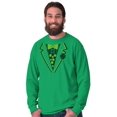 thumbnail image 4 of Irish Leprechaun St Pattys Day Tuxedo Men's Long Sleeve Tee T Shirt Brisco Brands 3X, 4 of 6