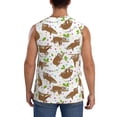thumbnail image 4 of Goofa Cute Sloth Printed Men's Sleeveless T-Shirt - Athletic Gym Workout Tank Top for Men - Moisture-Wicking, UPF 30+ Quick-Dry Muscle Tee-3X-Large, 4 of 8