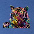 thumbnail image 5 of Wild Bobby Colorful Rainbow Siberian Tiger Animal Lover Men Premium Tri Blend Tee, Vintage Royal, Small, 5 of 5