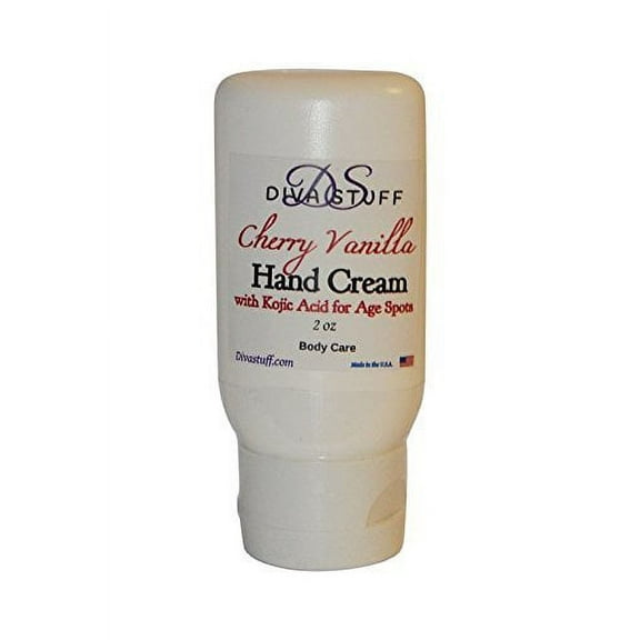 Diva Stuff Nourishing Hand Cream with Kojic Acid for Sun and Age Spots, Cherry Vanilla Scent