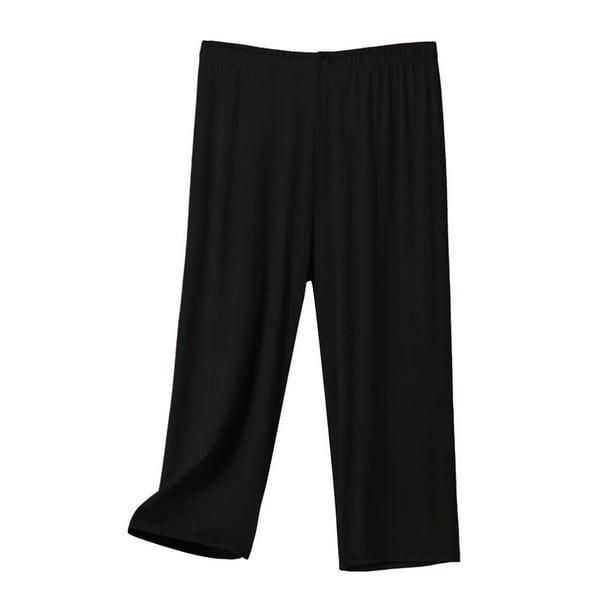Pantalones de pijama cortos de verano para mujer - Cintura alta, tallas grandes, cintura elástica