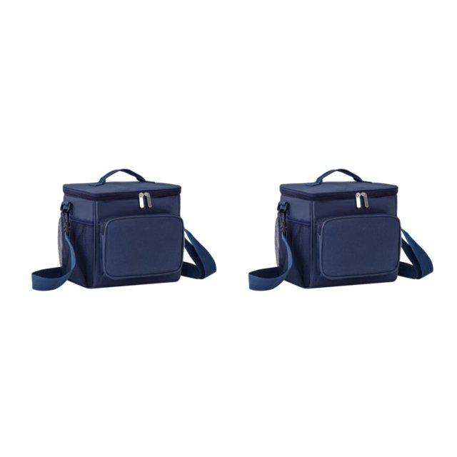 Bolsa de almuerzo aislada Injueey Tamaño de aislamiento térmico Ligero Durable Azul marino 2Conjunto