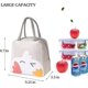 thumbnail image 2 of Bonitas bolsas de almuerzo para mujer, modernas loncheras, organizador de almuerzo térmico impermeable, bolsa de mano con aislamiento para almuerzo (azul marino), 2 of 5