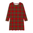 thumbnail image 4 of Odeerbi 4-14 Years Kids Girls Christmas Plaid A-Line Dress Spring Fall Long Sleeve Ballet Skater Dress Stretchy Twirly Skater School Recital Round Neck Dress Kids Girls Clothes, 4 of 5