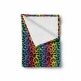 thumbnail image 2 of Leopard Print Soft Flannel Fleece Throw Blanket, Modernized Panther Leo Skin Wild Big Cats in Gradient Rainbow Tones Print, Cozy Plush for Indoor and Outdoor Use, 70" x 90", Multicolor, by Ambesonne, 2 of 6