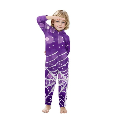 

Kalauyu Boys Girls Halloween Matching Pjs Family Sleepwear Fashionable Print Long Sleeved Jumpsuit Parent-child Wear Outfits (for Children)