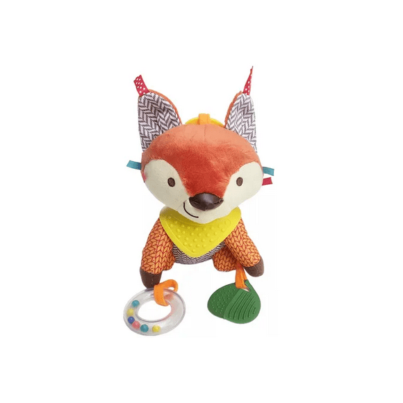 Juguete Didáctico Para Bebé Peluche Mordedera Texturas Xtellar naranja