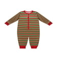 thumbnail image 1 of POINTERTECK Pyjama de Noël Parent-Enfant Ensemble Mode Rayé Manches Longues Vêtements de Nuit Chandail avec Pantalon Nouveau, 1 of 6