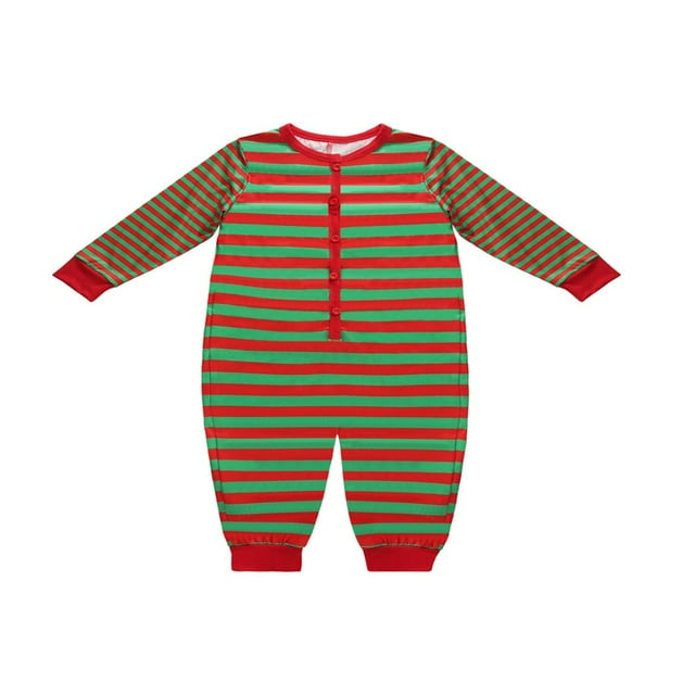 POINTERTECK Pyjama de Noël Parent-Enfant Ensemble Mode Rayé Manches Longues Vêtements de Nuit Chandail avec Pantalon Nouveau