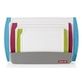 thumbnail image 1 of Neoflam 4 Piece Plastic Coded Cutting Board Set plus Organizer with Food Icon, Microban Protection, Extra Large, BPA Free, Juice Groove, Non Slip, Dishwasher Safe, 4pc, Multicolor, 1 of 4