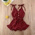 thumbnail image 3 of Bébé Enfant Fille Romper Sangle Jumpsuit Coeurs Imprimé Sans Manches Tenue, 3 of 5