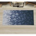 thumbnail image 1 of Geometric Decorative Rug, Gradient Color Change Digital Texture Mosaic Triangle Pixel Graphic Print Art, Quality Carpet for Bedroom Dorm and Living Room, 6 Sizes, Night Blue, by Ambesonne, 1 of 1