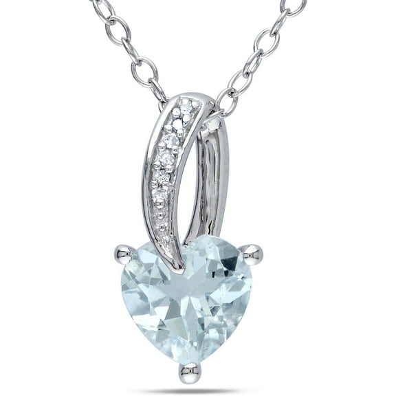 Everly Women's Aquamarine Sterling Silver Necklace