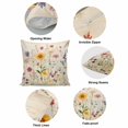thumbnail image 6 of Spring Floral Pillow Covers 18x18 Inch, Vintage Pastoral Rustic Botanical Flowers Linen Pillowcase with Invisible Zipper, Decorative Throw Pillow Covers Cushion Case for Couch Sofa Bed Living Room, 6 of 9