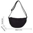thumbnail image 3 of Bolsas De Hombro Bolsos de hombro para mujer, bolsos cruzados de nailon de media luna, bolsos de mano para niñas (negro) Ehuebsd Para Estrenar, 3 of 3