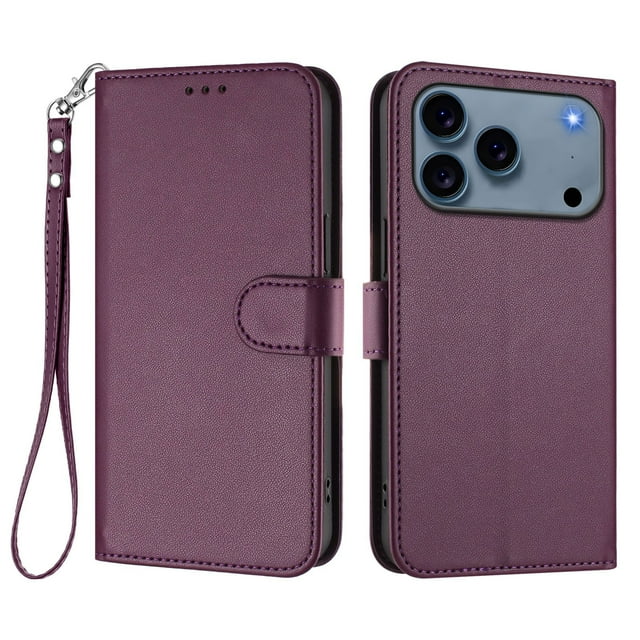 Funda Cartera GANGXUN para iPhone 17 Pro – Cierre Magnético, Protección RFID, Correa Desmontable, Compatible con Carga Inalámbrica