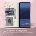 thumbnail image 6 of Wallet Case for Samsung Galaxy Z Fold 6, Flower PU Leather Durable Phone Case Kickstand Flip Case with Card Slots Wrist Strap Pattern Magnetic Closure Protective Case for Galaxy Z Fold 6 - C, 6 of 8