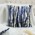 thumbnail image 7 of Home Soft Things Multi Jacquard Faux Fur Throw Pillow Cover 2pcs Set - Blue, 7 of 7