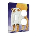 thumbnail image 1 of KuzmarK™ 2 Gang Single Toggle / Single Duplex Wall Plate - Ghostie Pei Chinese Shar Pei Halloween Dog Art by Denise Every, 1 of 1