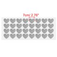 thumbnail image 2 of 32pcs Heart Shape Peel and Stick Wall Decals Sticker Perfect Decoration Living Room 2.76 Inch by 2.36 Inch Silver Tone, 2 of 7