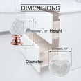 thumbnail image 3 of Uxcell 0.79"x1.18" Wardrobe Dresser Door Knobs Pull Handle Crystal Rose Gold Color 10pcs, 3 of 7