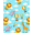 Blue, Pattern 5, variant on ODIKA 4'x6' Machine Washable Non-Slip Area Rug, Dreamy Woodland Friends Floating Among Stars and Balloons Motif High Traffic Rug, Orange, 682591