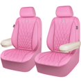 thumbnail image 3 of Fundas para asientos de coche CAR PASS con ribetes de piel lujosa en la parte delantera, x2, 3 of 7