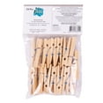 thumbnail image 6 of (6 pack) On the Surface Small Brown Wooden Clothespins, 24-Pack of Mini Clothespins, 6 of 6