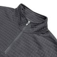 thumbnail image 4 of Miluxas Men's Quarter Zip Sweaters Slim Fit Mock Neck Pullover Sweater Lightweight Knitted Polo Sweaters Dark Gray, 4 of 7