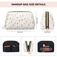 thumbnail image 5 of Gaeub Wildflower Watercolor Printed Travel Cosmetic Bag,Makeup Bag, Large Capacity Toiletry Bag for Women, Portable Pouch Make Up Organizer with Zipper and Divider, 5 of 8