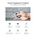 thumbnail image 3 of Zootealy Smart Fingerprint Lock USB Rechargeable Keyless 20 Sets Fingerprints 2 Administrators IP65 Waterproof Anti-Theft Security Padlock Door Luggage Case Lock, 3 of 8
