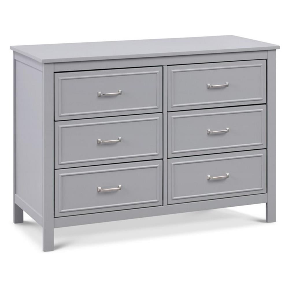 4-in-1 Convertible Crib and Dresser Set with Removable Changing Tray in Gray