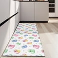 thumbnail image 4 of White Cartoon Cat Unicorn Pattern Kitchen Rug Mat,Kitchen Runner Rugs Non Skid Washable,Decorative Kitchen Floor Mats for Kitchen,Sink,Laundry,17"X47", 4 of 5