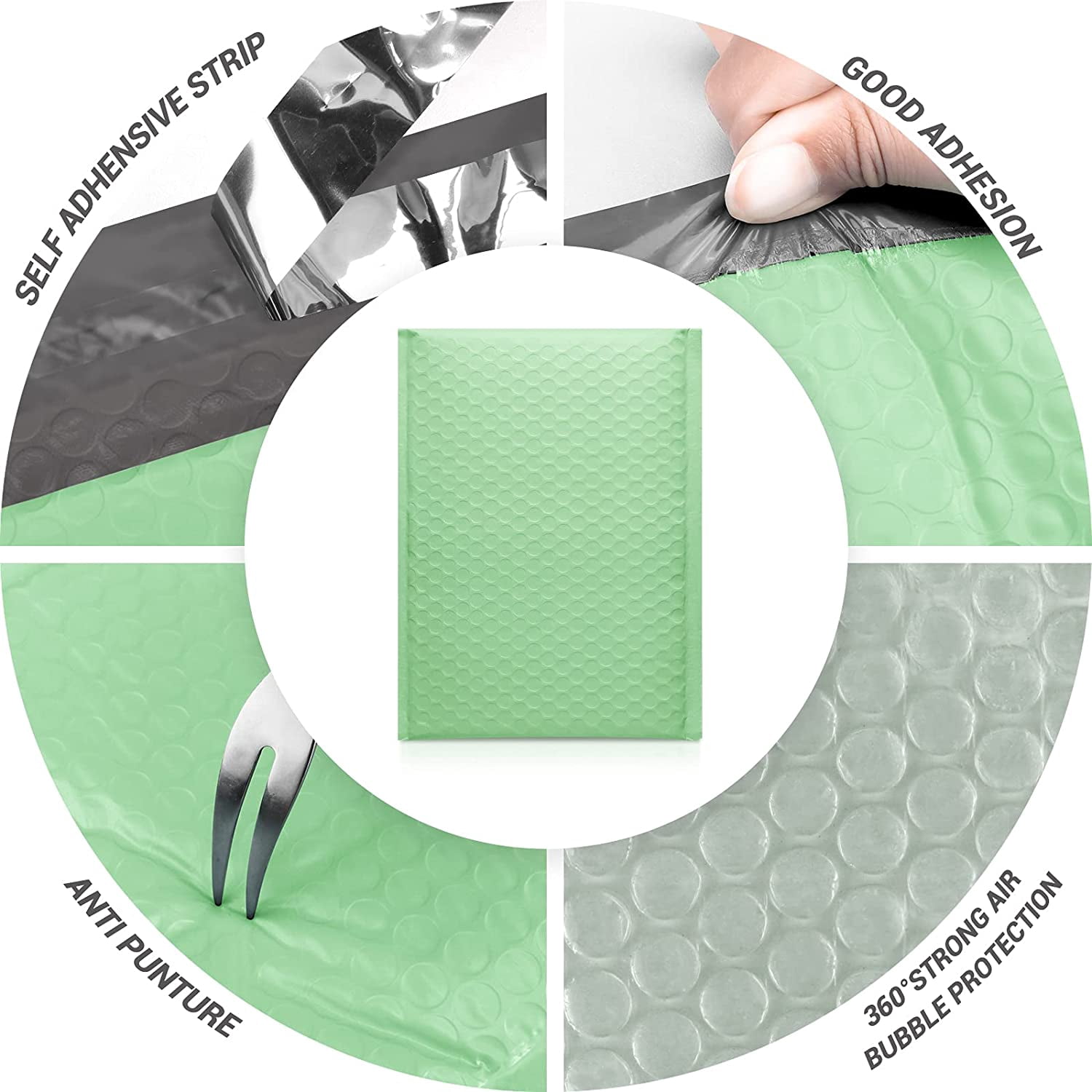 ProLine® 200 Green Ash #2 8.5x12 Poly Bubble Padded Envelopes Mailers