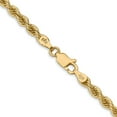 thumbnail image 3 of 14K Yellow Gold Rope Chain Necklace 30 inch 3.65 mm Regular with Lobster Clasp, 3 of 4