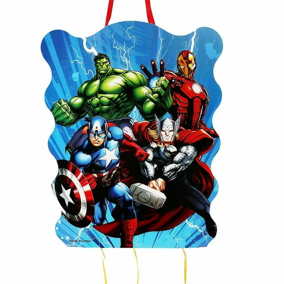 3pcs Avengers Anime Pull String Piñata - Candy Filled Safe Birthday Party Game | Easy Open Pinata Toy with No Stick Needed