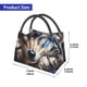 thumbnail image 2 of Easygdp Vintage Blue Floral Wolf Bolsa de Almuerzo Insulada Reutilizable, Bolsa de Mano y Bandolera para Oficina, Trabajo, Viajes, 2 of 6