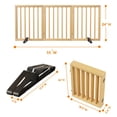 thumbnail image 2 of Smart FENDEE Bamboo Dog Gate Freestanding Pet Gate with 2 Support Feet for Doorways,Natural,24"H, 2 of 6