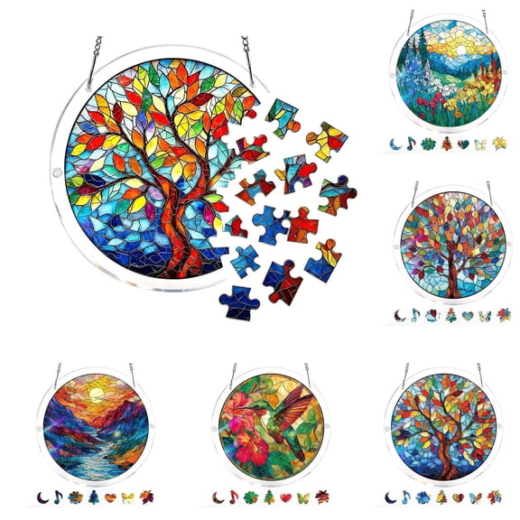 BSJJY Acrylic Puzzle A, Window Hanging for Living Room, Suncatcher Decor, Durable Acrylic Material, Perfect Birthday Gift