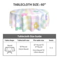 thumbnail image 5 of YFYANG 60 inch Round Table Cloth, Reusable Polyester Colorful Plaid Floral Pattern Table Cover for Indoor Outdoor Kitchen Restaurant Table Decoration Tablecloths, 5 of 8
