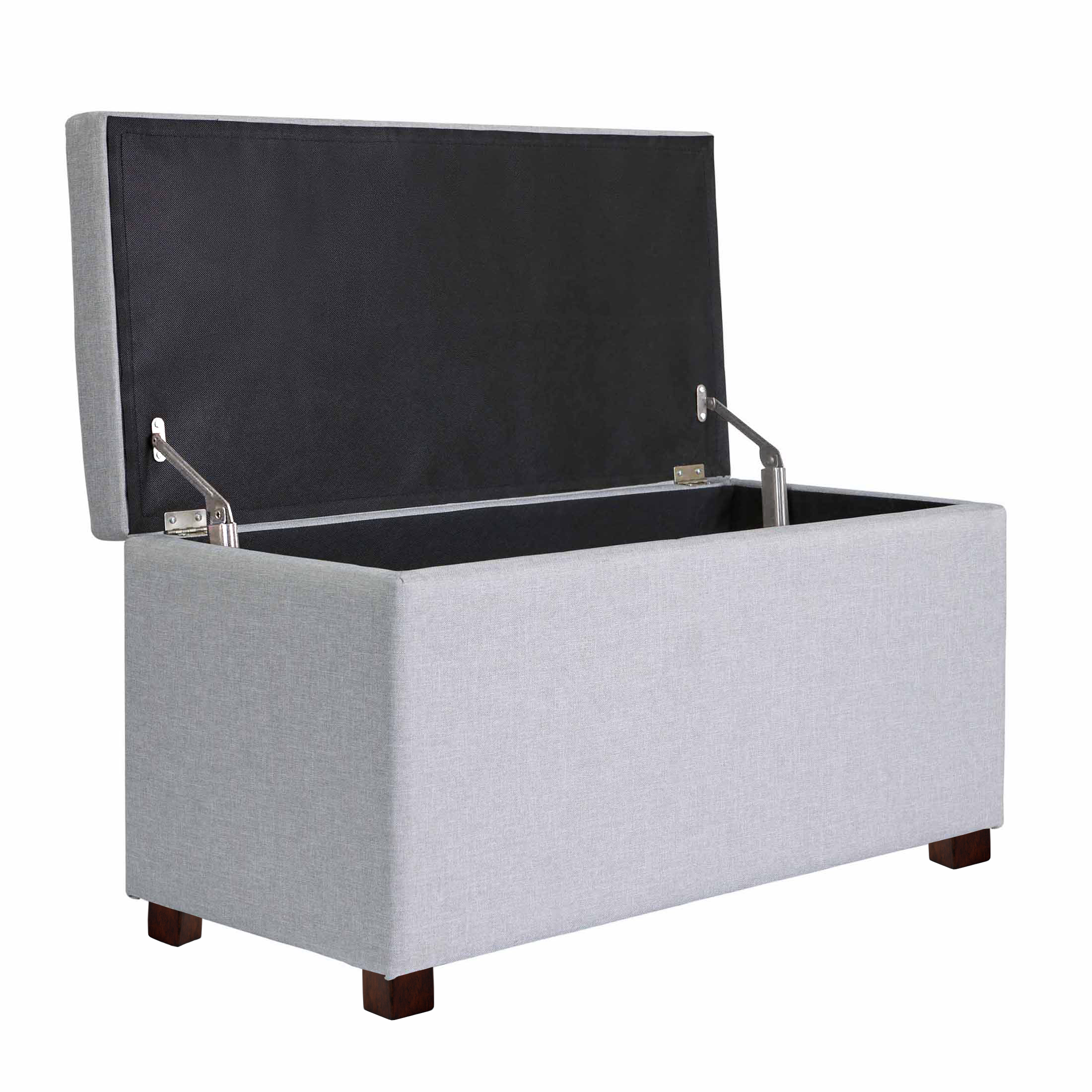 Better Homes & Gardens 30" Hinged Storage Ottoman, Gray photo 4