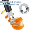 thumbnail image 4 of Cuchillo de canal 2 en 1, herramienta para rallar limón, pelador de limón ultra afilado para decorar cócteles, pelador de limón de acero inoxidable para cáscara de naranja y cítricos, accesorios de, 4 of 7