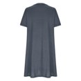 thumbnail image 6 of Summer Saving Wycnly Womens Dresses Casual Pocket Loose Comfy Breathable Swing Tunic Tshirt Short Dresses Summer Solid V-Neck Short Sleeve Formal Mini Dress Gray m, 6 of 7