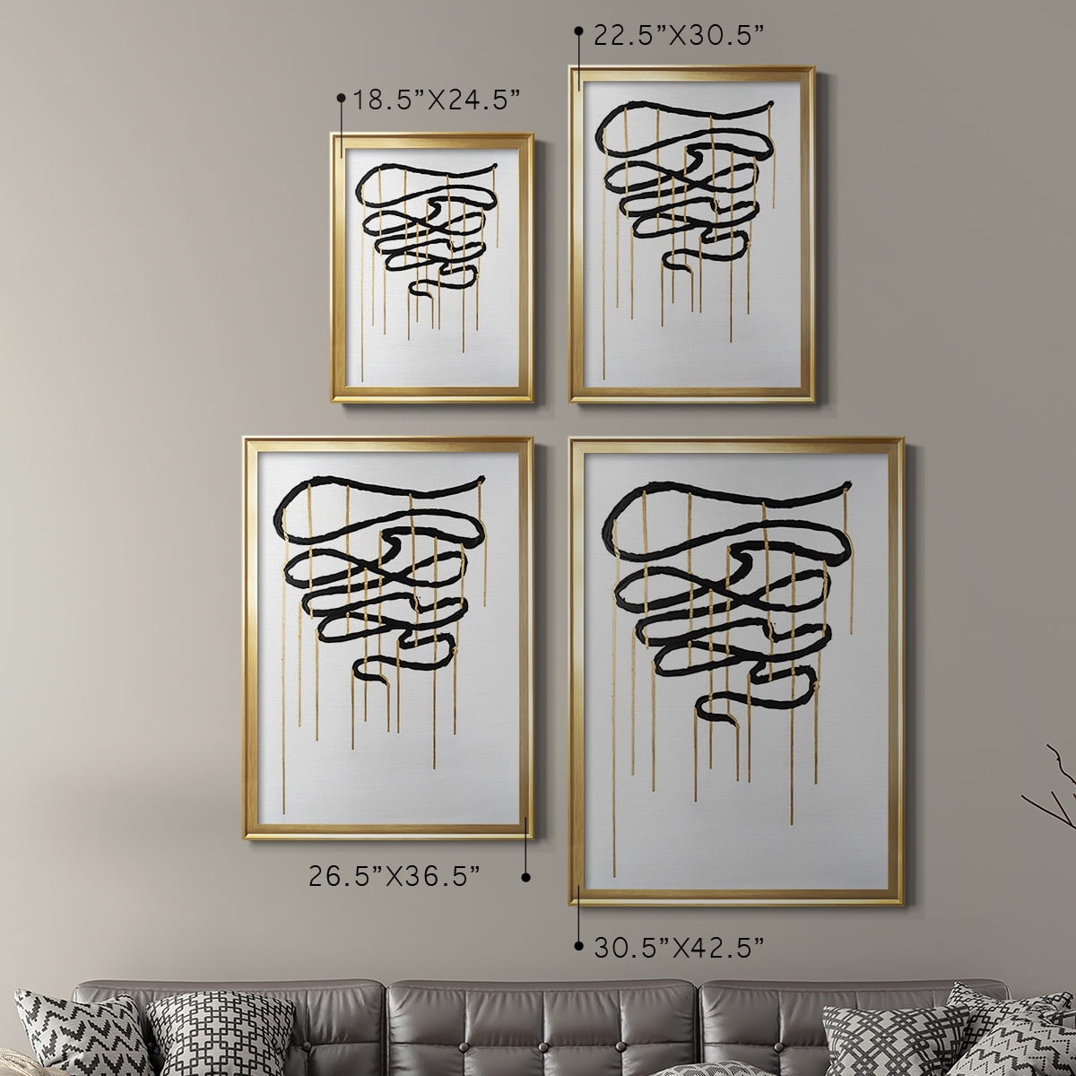 Weeping Ribbon I Premium Framed Print, in Gold, Black, or Silver - Ready to Hang