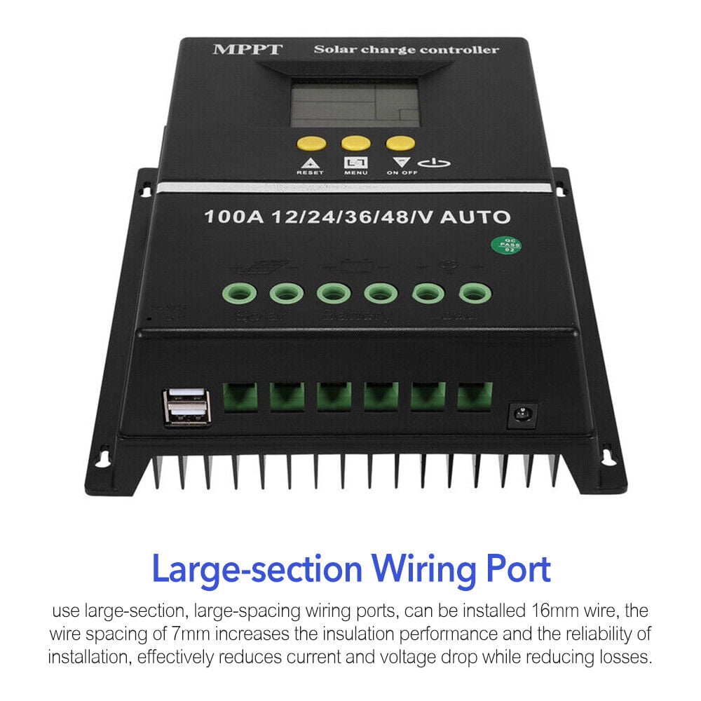 4000W 100A MPPT Solar PV Regulators 12V 24V 36V 48V Solar Charge Controller USB Charge Regulator