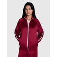 thumbnail image 2 of Madden NYC Women's Satin Track Jacket with Racing Stripes, Sizes XXS-XXL, 2 of 6
