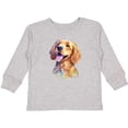 thumbnail image 3 of Inktastic Golden Retriever Watercolor Boys or Girls Long Sleeve Toddler T-Shirt, 3 of 5
