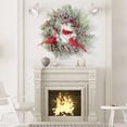 thumbnail image 5 of 18 In Christmas Wreath Pine Cone Cardinal Bird Wreaths Artificial Rattan Hanging Garland Winter Christmas Door Wall Window Decor, 5 of 8