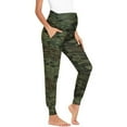 thumbnail image 4 of QQAMB Leggings for Women Maternity Camouflage Colour Over The Belly Pregnancy Pants Joggers Casual Lounge Pants Army Green S, 4 of 5